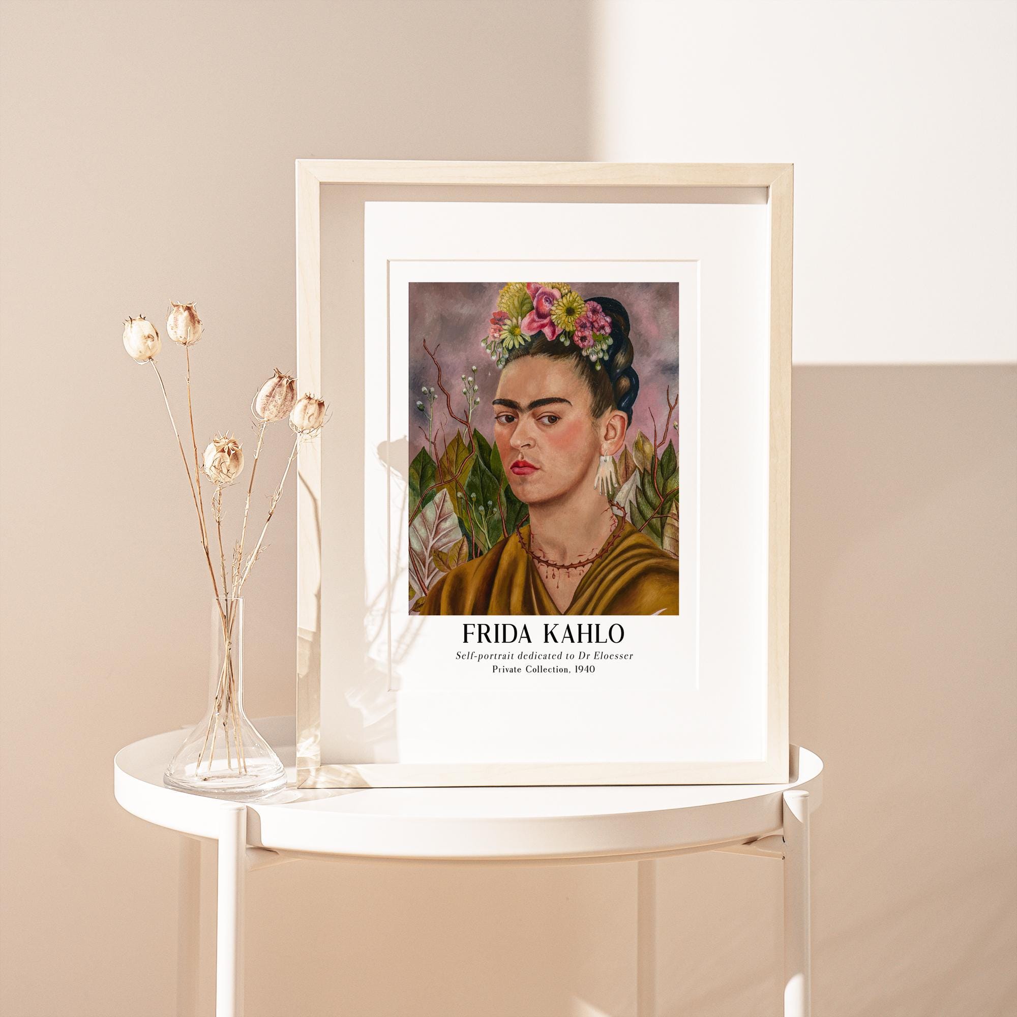 Frida Kahlo Self Portrait Dedicated to Dr Eloesser 1937 Vintage ...