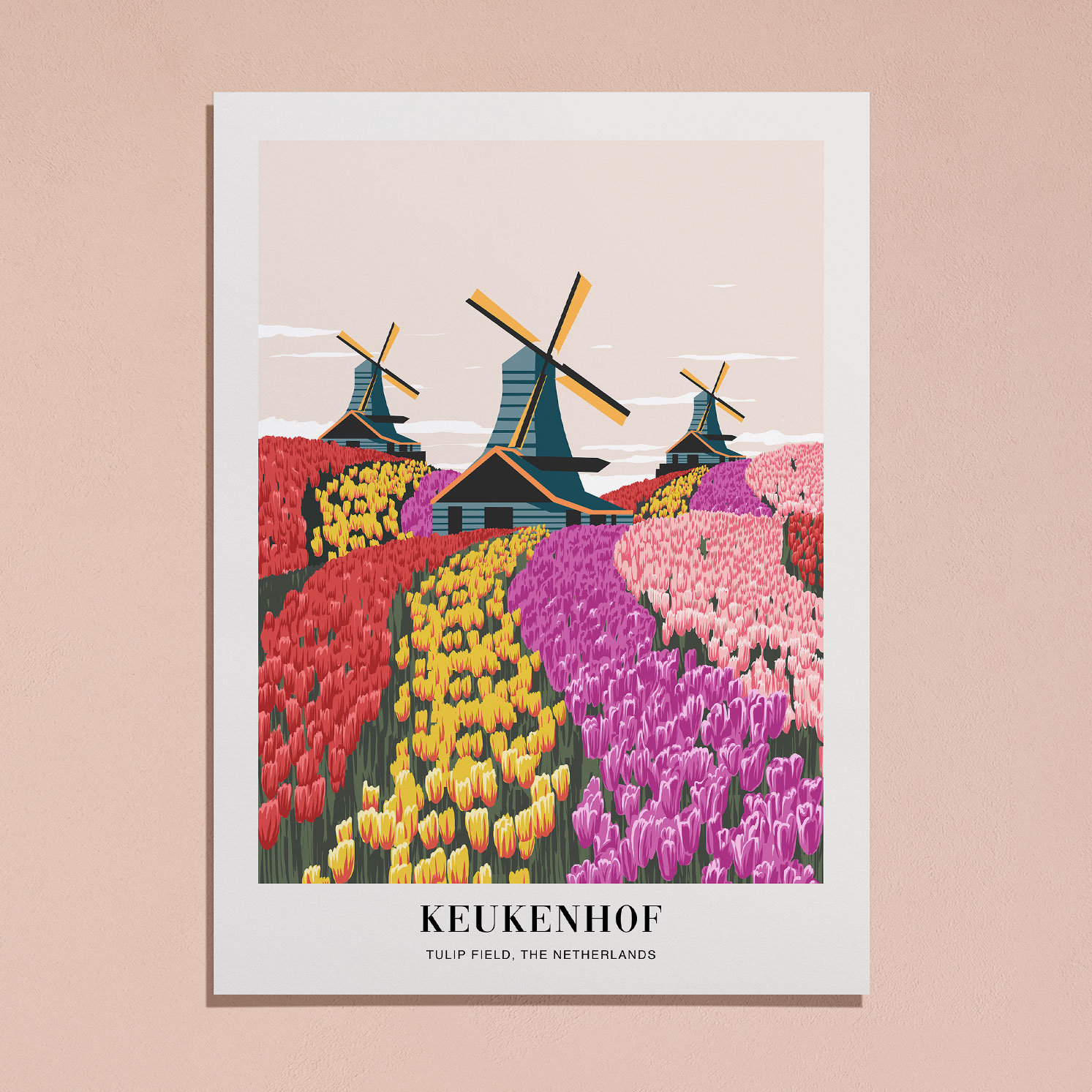 チューリップ畑 キューケンホフ公園 オランダ カラフルなボヘミアン