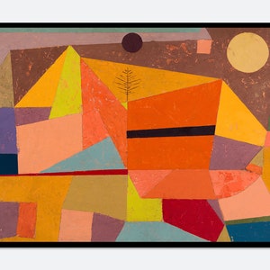 Paul Klee Freudige Berglandschaft 1929 Abstrakt Vintage Bunt Kunstdruck | Paul Klee Gemälde, Retro Museum Ausstellungsplakat #PK20