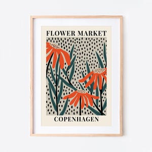 Blumenmarkt Kopenhagen: Gänseblümchen – Botanischer Kunstdruck | Frühlingsblumen-Druck, Frühlingsblumenkunst, Wildblumen-Druck, Farbenfroher Kunstdruck #FM62 Bild 2