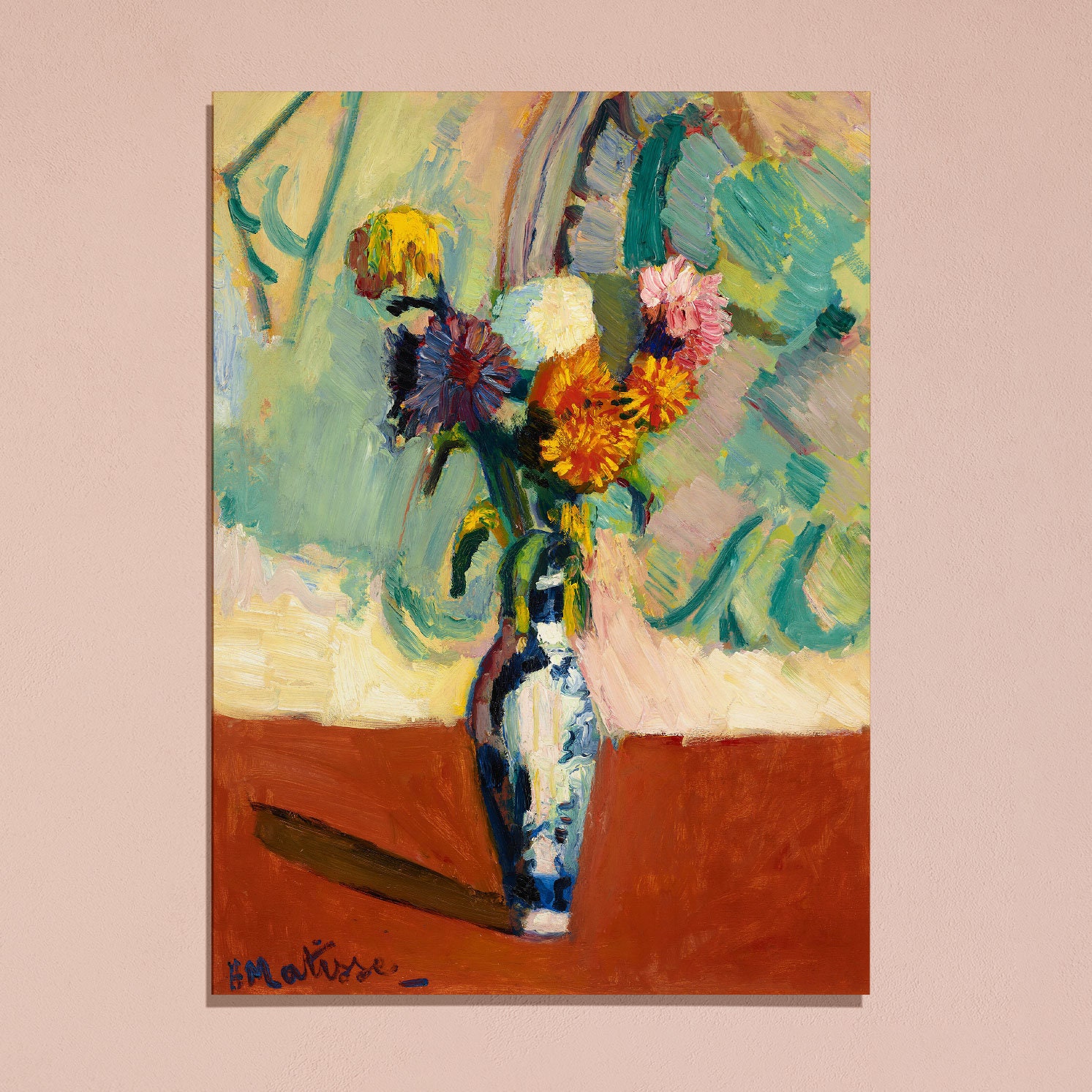 アンリ・マティス「ブーケ・花瓶・シノワ」絵画アートプリント