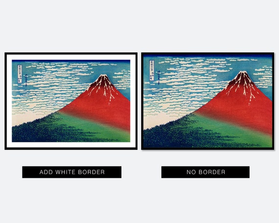 葛飾北斎 晴風快晴の朝 富士山 ヴィンテージ日本の木版画 | 葛飾