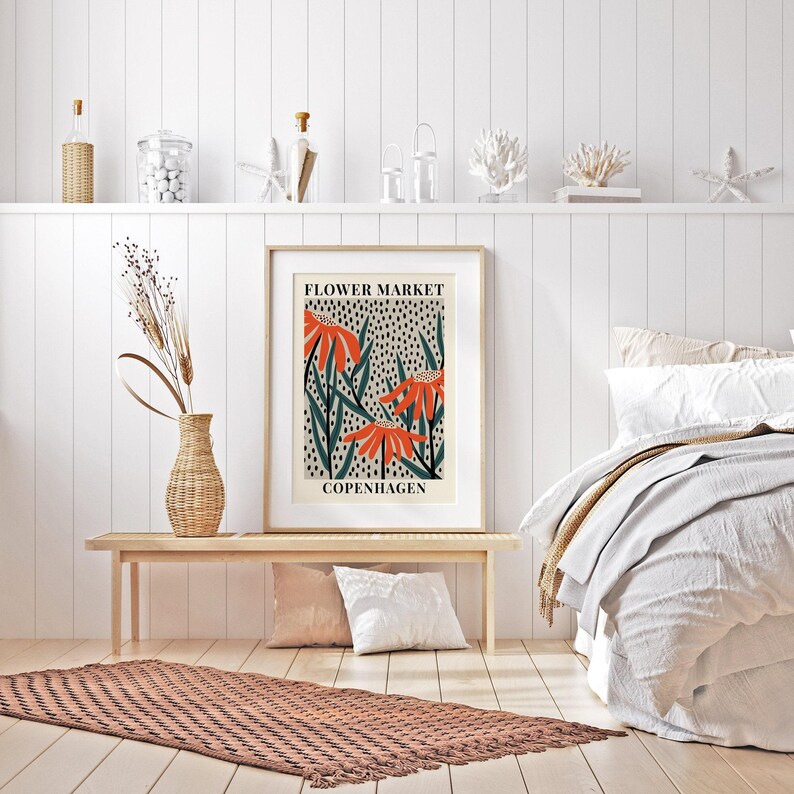 Blumenmarkt Kopenhagen: Gänseblümchen – Botanischer Kunstdruck | Frühlingsblumen-Druck, Frühlingsblumenkunst, Wildblumen-Druck, Farbenfroher Kunstdruck #FM62 Bild 8