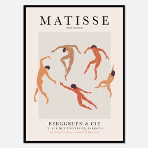 Henri Matisse The Dance Cut-Outs Vintage Poster Art Print | Matisse Print, Matisse Poster, Berggruen Cie, Papiers Decoupes, La Danse #M131