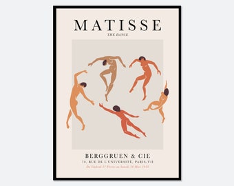 Henri Matisse The Dance Cut-Outs Vintage Poster Art Print | Matisse Print, Matisse Poster, Berggruen Cie, Papiers Decoupes, La Danse #M131