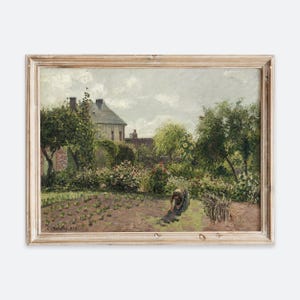 絵画　壁掛け　美術品　カミーユ・ピサロ Amazon.co.jp: 12 アート絵画 リンゴ狩りの作業農民の田園風景