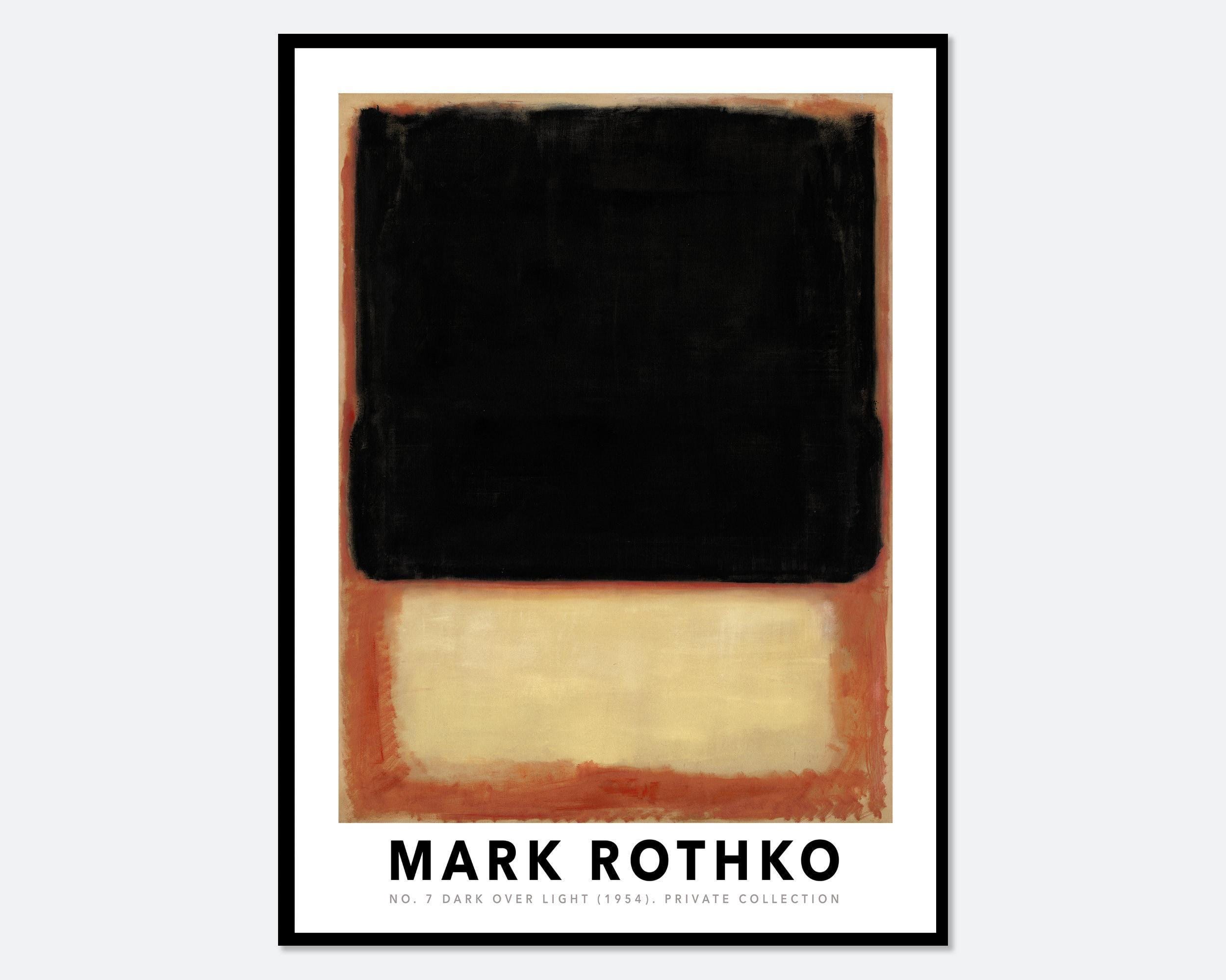 Mark Rothko No. 7 Dark Over Light 1954 Vintage Poster Colorful Art
