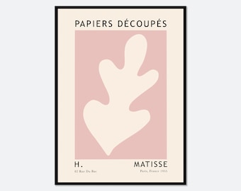 Henri Matisse Cut-Outs Vintage Poster Art Print | Matisse Print, Matisse Poster, Papiers Decoupes, Botanical Plants Leaves Art #M53