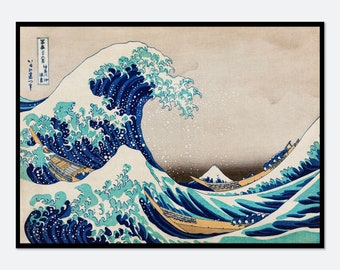 The Great Wave off Kanagawa Katsushika Hokusai Ukiyo-e Woodblock