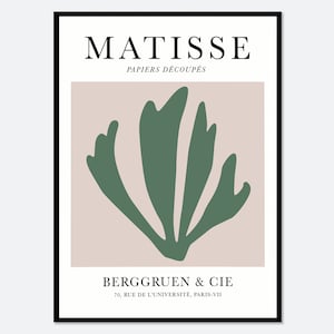 Henri Matisse Cut-Outs Vintage Poster Art Print | Matisse Print, Matisse Poster, Berggruen and Cie, Papiers Decoupes, Botanical Art #M31