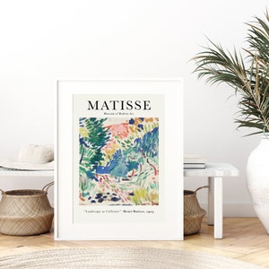 Matisse Print, Matisse Poster, Henri Matisse Art Print, Matisse Landscape at Collioure Painting, Vintage Poster, Exhibition Poster, Famous Art Prints, Color Art Print, Abstract Wall Art