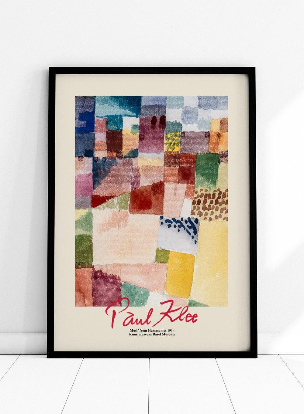 Paul Klee Motif From Hammamet 1914 Vintage Poster Colorful Art