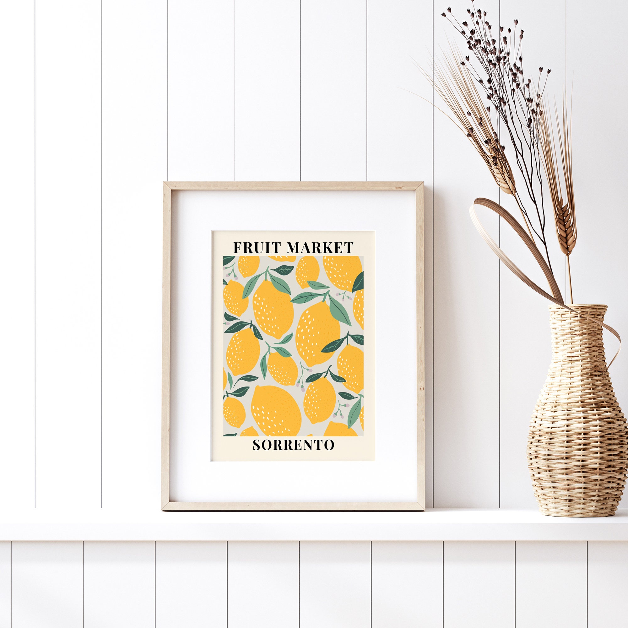 Fruit Market Sorrento Lemons Botanical Art Print Spring - Etsy
