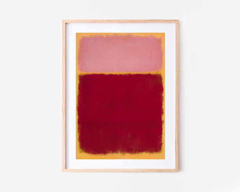 Mark Rothko No. 17 Untitled 1961 Red Pink Yellow Vintage Poster Art Print Mark Rothko Print, Mark Rothko Painting, Museum Exhibition MR18 image 2