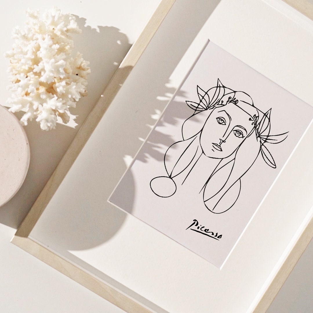 ピカソ作「フランソワーズ・ジローの肖像」アートプリント｜パブロ