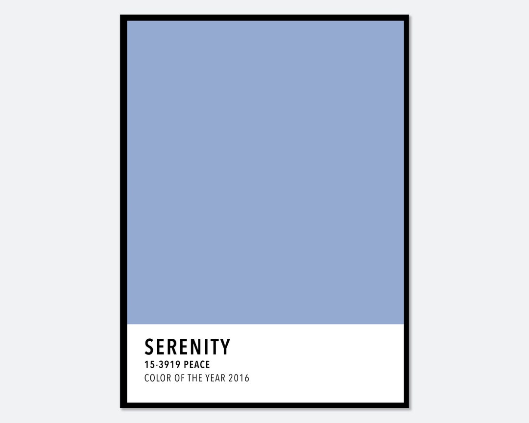 Serenity Baby Blue Color Card Art Print | Color Palette Print, Color ...