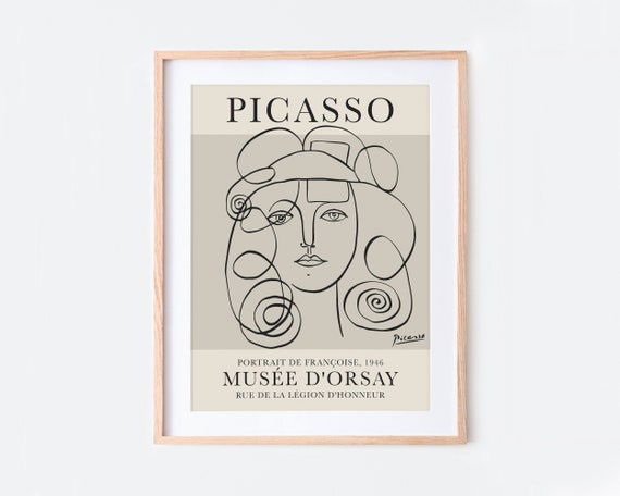 ピカソの肖像画 フランソワーズ・ジロー 3枚セット アートプリント
