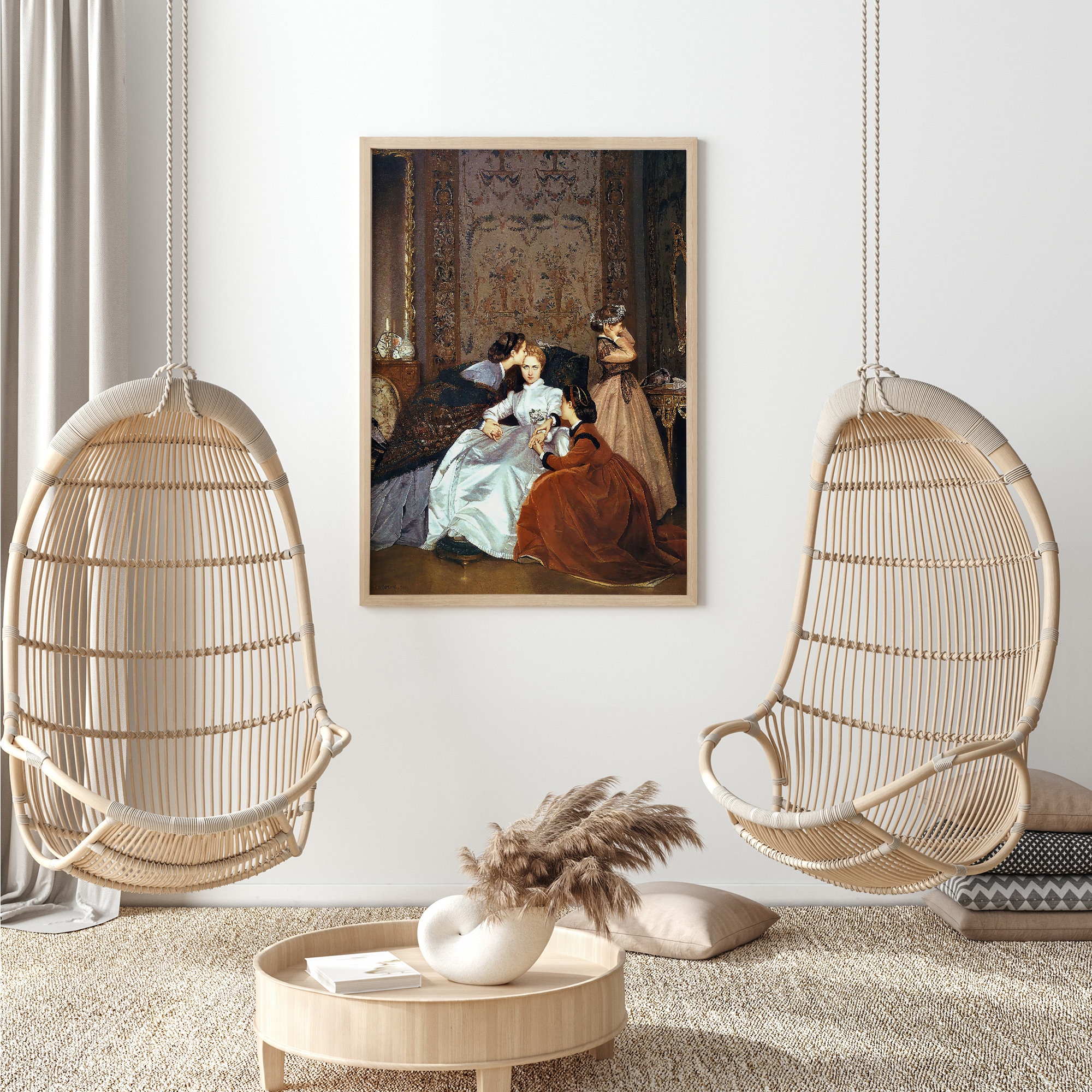 Hesitant Fiancee The Reluctant Bride Auguste Toulmouche Oil Painting Wall Art Print ...