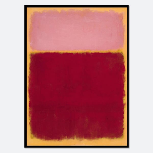 Mark Rothko No. 17 Sin título 1961 Rojo Rosa Amarillo Vintage Cartel Arte Impresión / Mark Rothko Impresión, Pintura Mark Rothko, Exposición del Museo #MR18