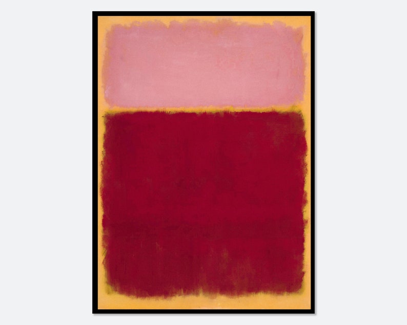 Mark Rothko No. 17 Untitled 1961 Red Pink Yellow Vintage Poster Art Print Mark Rothko Print, Mark Rothko Painting, Museum Exhibition MR18 image 1