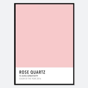 Poster Rosa Quarzo Pastello, Stampa Artistica su Carta Colorata Rosa Pastello / Stampa su Palette di Colori, Stampa Color Block, Colore dell'Anno 2016, Arte Colorata #CC22