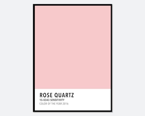 Buy Rose Quartz Poster Pastel Pink Color Card Art Print Color