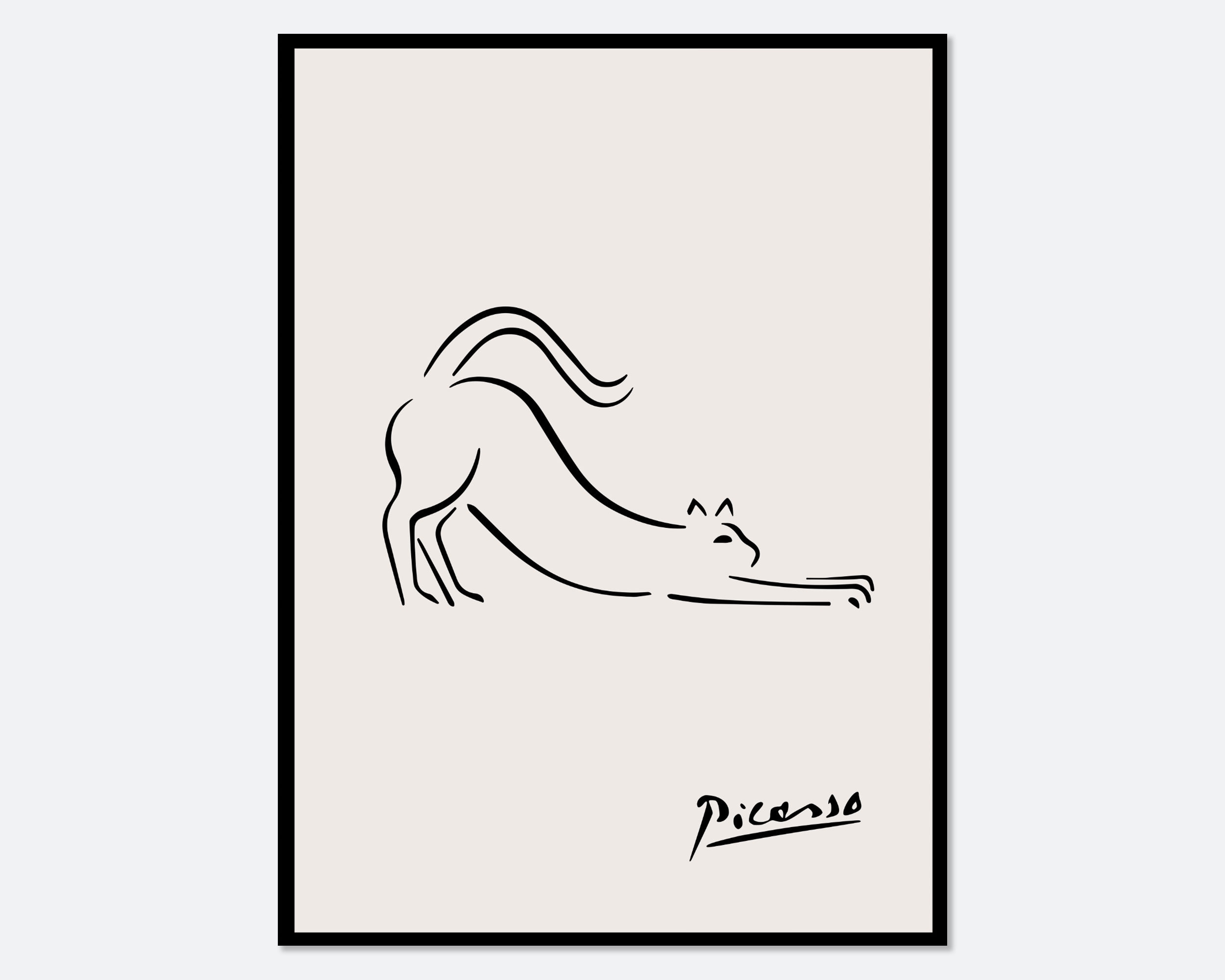 Picasso cat sketch - Etsy 日本