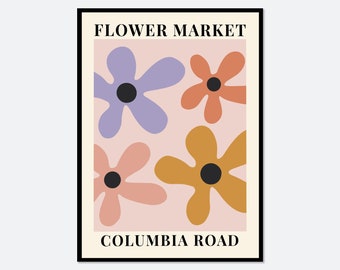 Flower Market Columbia Colorful Botanical Art Print | Spring Flowers Print, Spring Floral Art Print, Wildflowers Print, Colorful Art #FM20