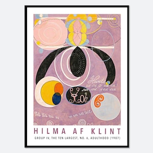 Hilma af Klint The Ten Largest, No. 6 Adulthood Group IV Vintage Poster Colorful Abstract Art Print | Hilma af Klint Exhibition Poster #HK06