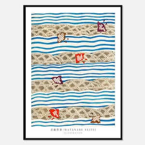 Watanabe Seitei Illustration from Bijutsu Sekai Vintage Japanese Woodblock Colorful Art Print | Japanese Art, Japanese Poster 渡辺省亭美術世界 JP28