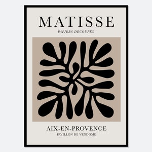 Henri Matisse, poster vintage con ritagli, stampa artistica / stampa di Matisse, poster di Matisse, arte botanica, Berggruen Cie, carta decoupé #M129