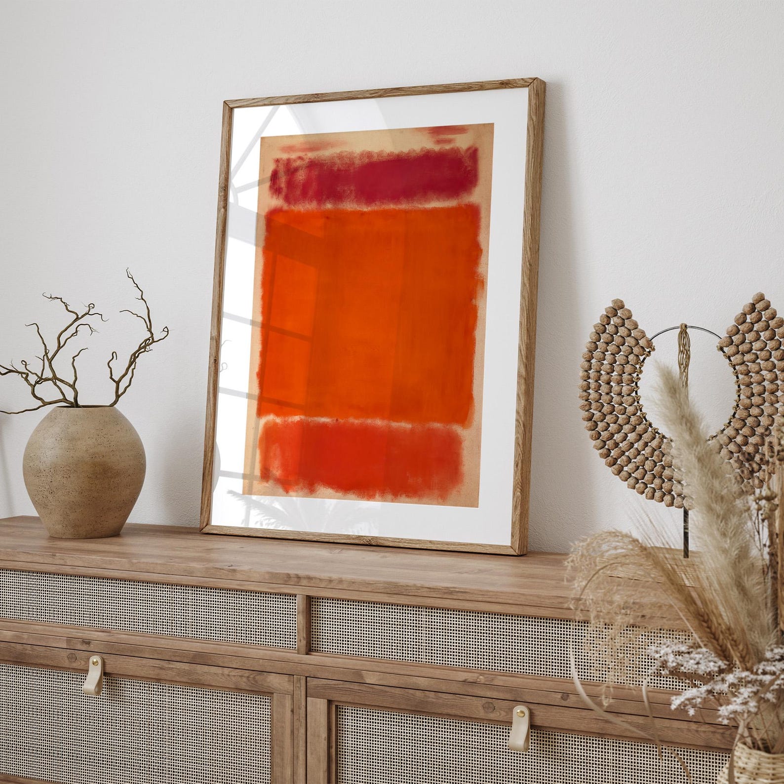 Mark Rothko No. 1 1962 Red Burnt Orange Vintage Poster Colorful Art ...