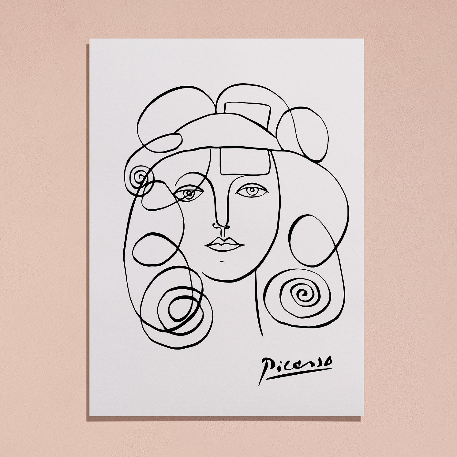 ピカソ作「フランソワーズ・ジローの肖像」アートプリント