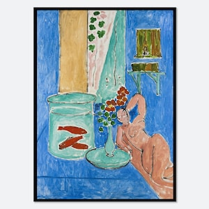 Matisse Print, Matisse Poster, Henri Matisse Art Print, Matisse Goldfish and Sculpture Painting, Vintage Poster, Exhibition Poster #M141