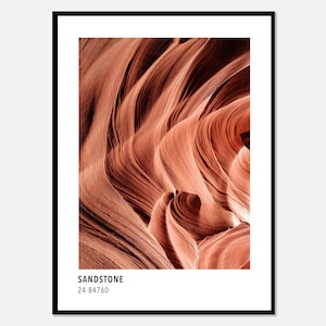 Impression d'art inspirée d'une carte de couleur marron terre cuite grès | Affiche de photographie de nature, affiche de paysage, affiche moderne colorée #CC07