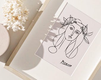 ピカソ作「フランソワーズ・ジローの肖像」アートプリント｜パブロ