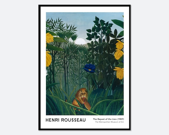 世界の名画シリーズ、プリハード複製画 アンリ・ルソー作 「蛇使いの女」（額縁付）〔代引不可〕 世界の名画シリーズ、プリハード複製画 アンリ・ルソー作 「蛇使いの女