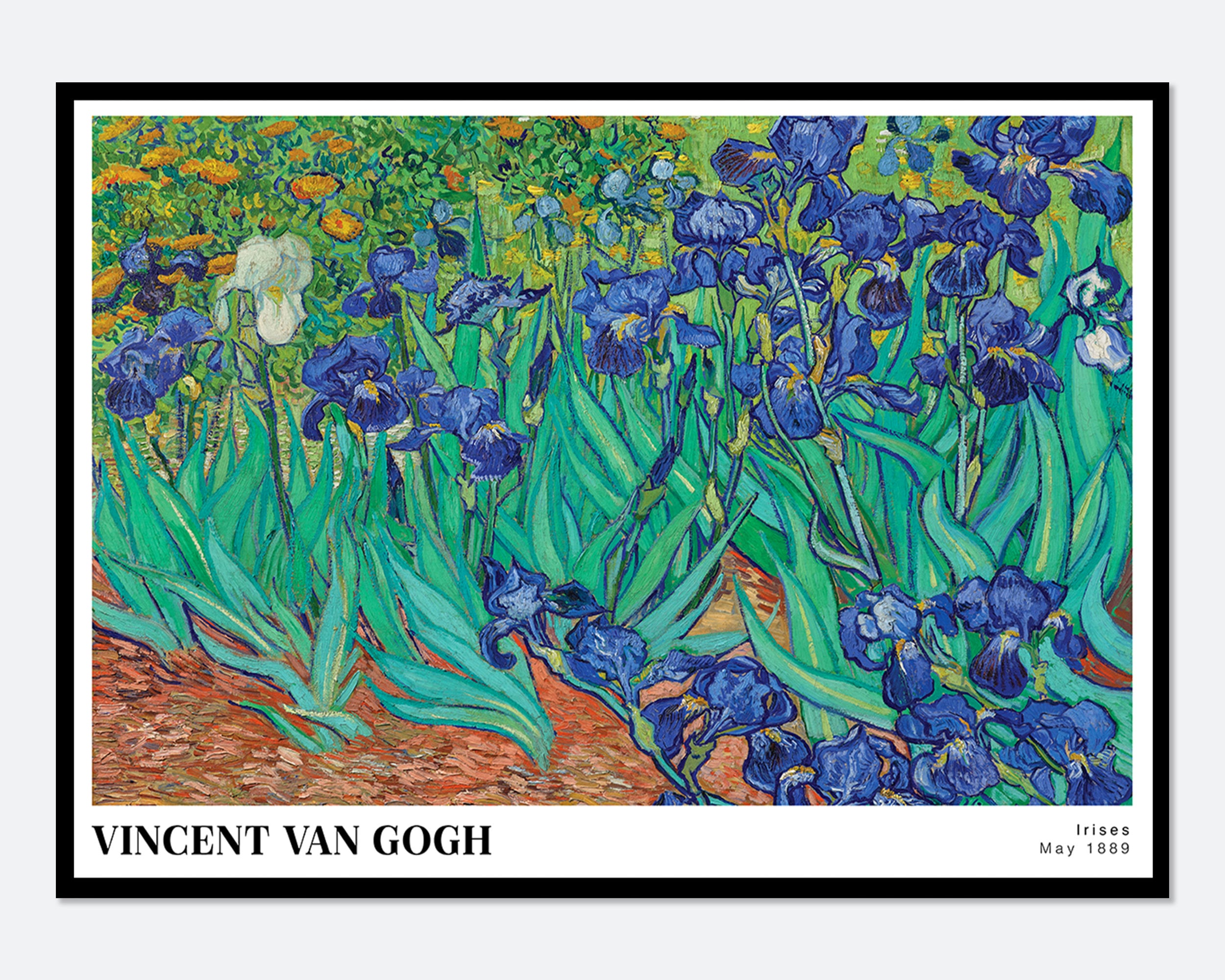 ゴッホ「アイリス」1889年絵画アートプリント | ゴッホ版画、ゴッホ