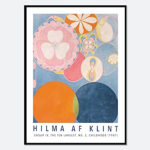 Hilma af Klint The Ten Largest, No. 2 Childhood Group IV Vintage Poster Colorful Abstract Art Print | Hilma af Klint Exhibition Poster #HK02