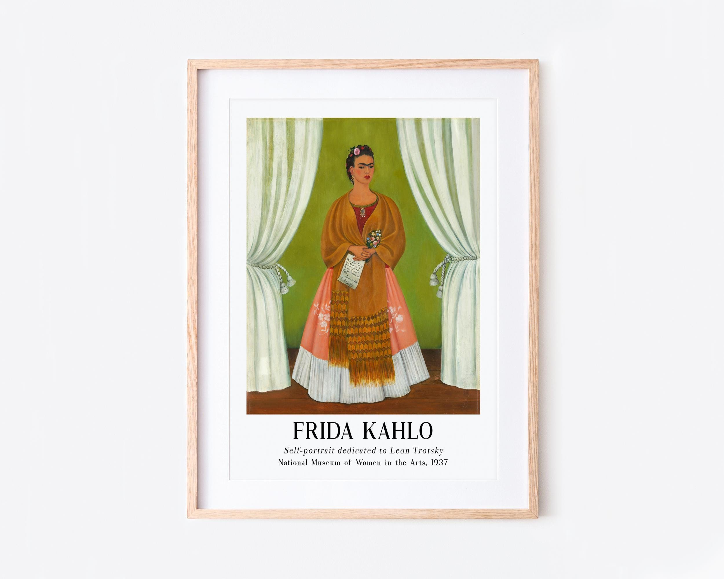 Frida Kahlo Self-portrait Dedicated to Leon Trotsky 1937 Vintage