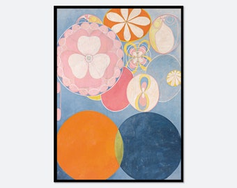 Hilma af Klint The Ten Largest, No. 2 Childhood Group IV Vintage Poster Colorful Abstract Art Print | Hilma af Klint Exhibition Poster #HK12