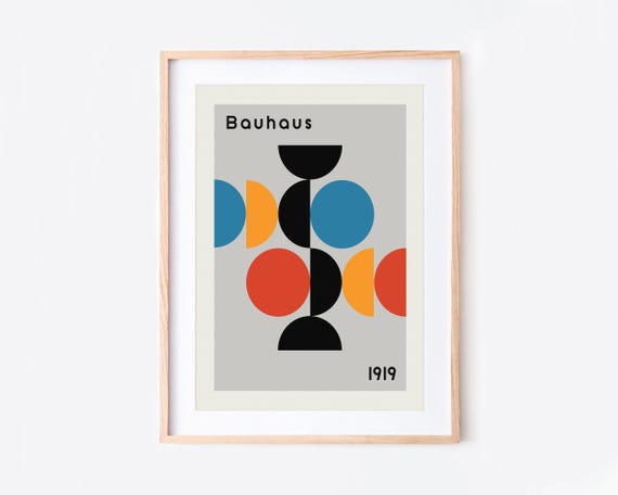Bauhaus Geometric Design 1919 Art Print | Bauhaus Weimar 1923