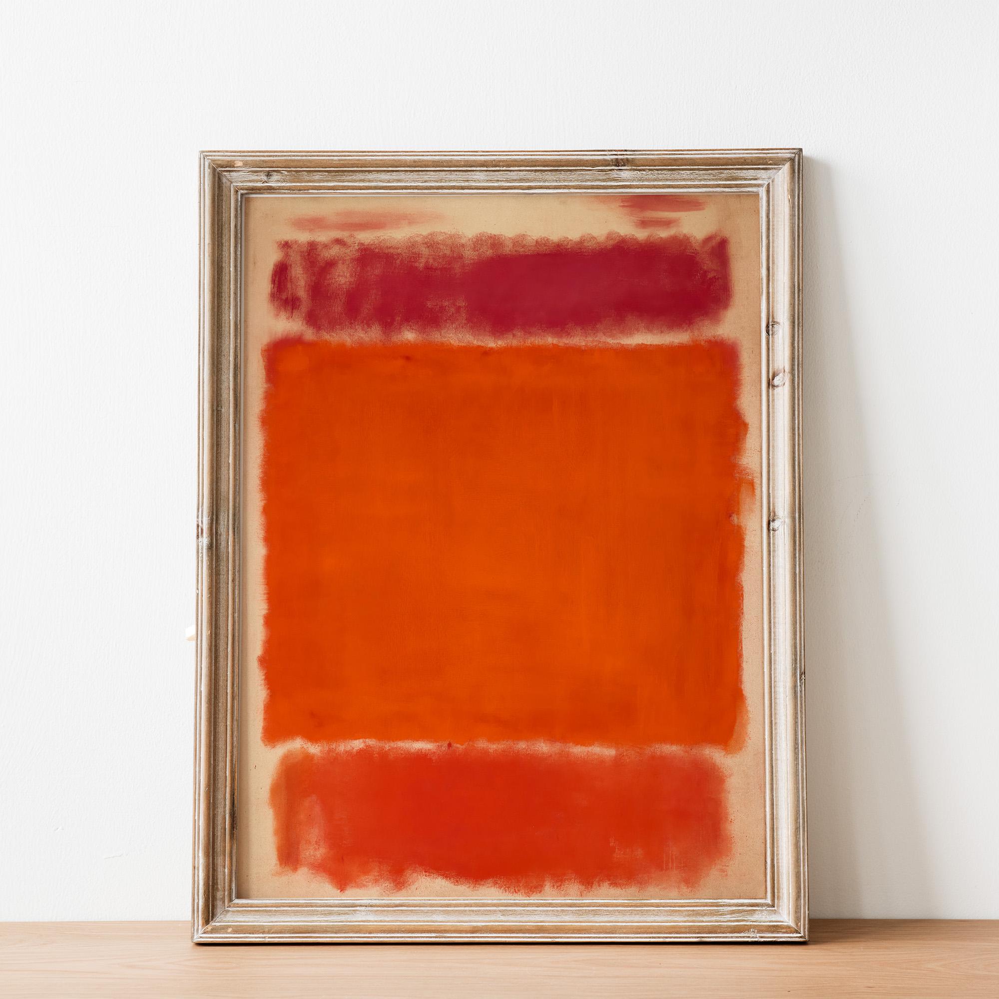Mark Rothko No. 1 1962 Red Burnt Orange Vintage Poster Colorful Art ...