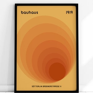 Bauhaus 1919 Geometric Orange Circles Art Print | Bauhaus Ausstellung ...