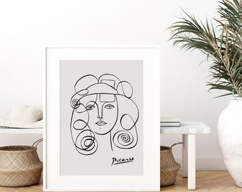 PICASSO　ピカソ　フランソワーズ　ジロの肖像　ルーペ ペーパーウエイト ピカソ作「フランソワーズ・ジローの肖像」アートプリント｜パブロ