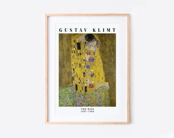 グスタフ・クリムト「接吻」1907-1908年 ヴィンテージ展覧会ポスター