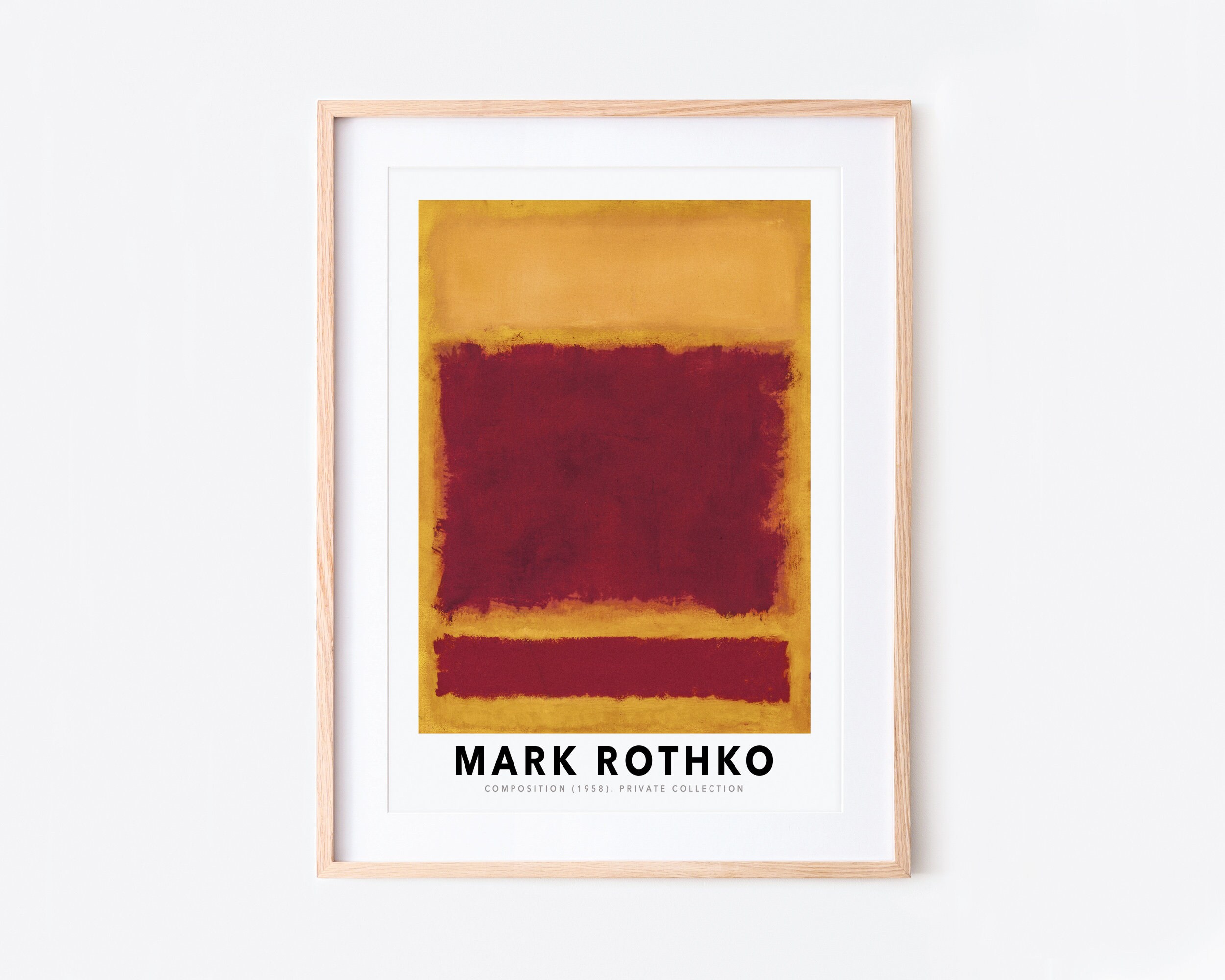 Gold Rothko Mark Rothko Composition 1958 Red Yellow Gold Vintage Poster Art Print ...