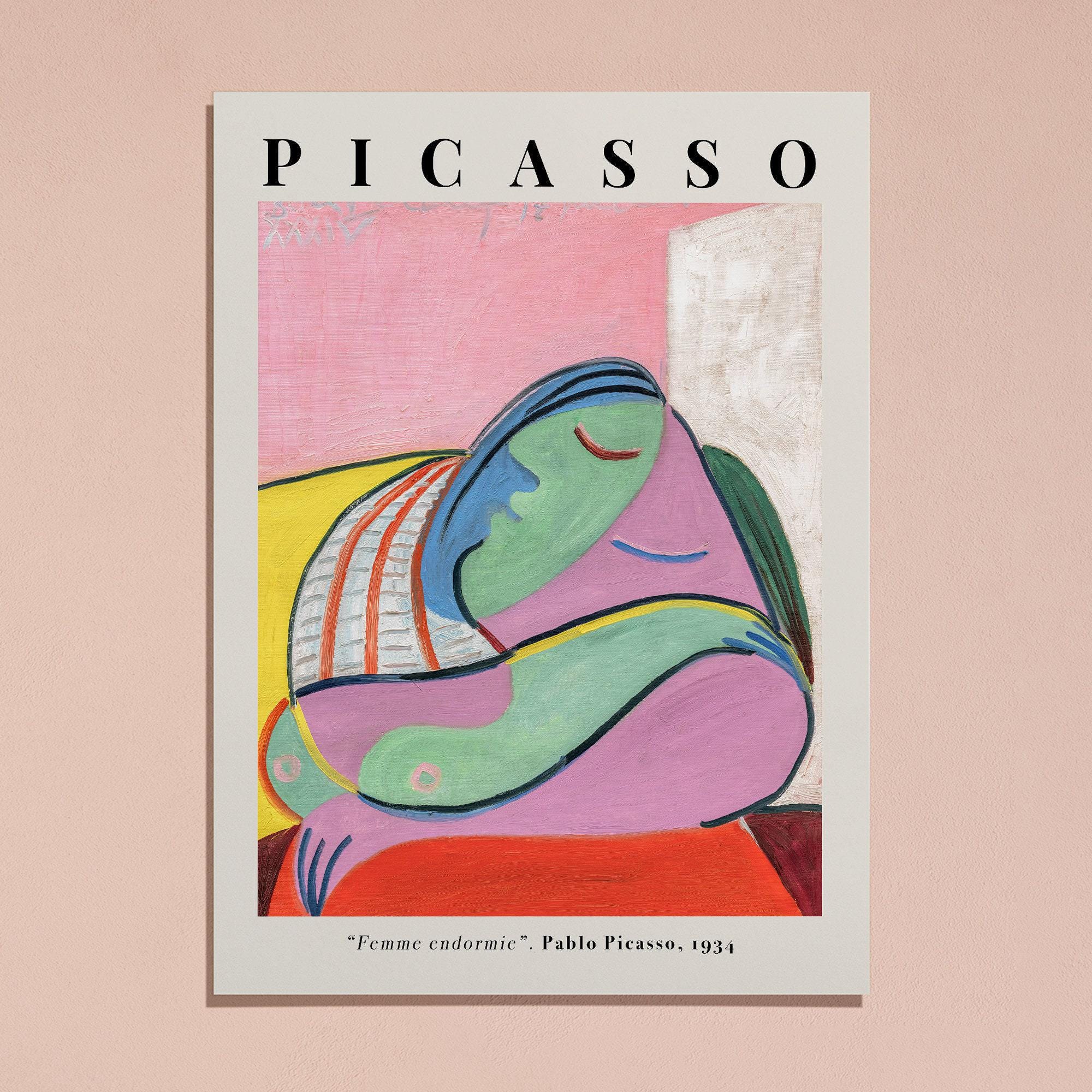 Pablo Picasso Femme Endormie Sleeping Woman Pink Abstract Cubism