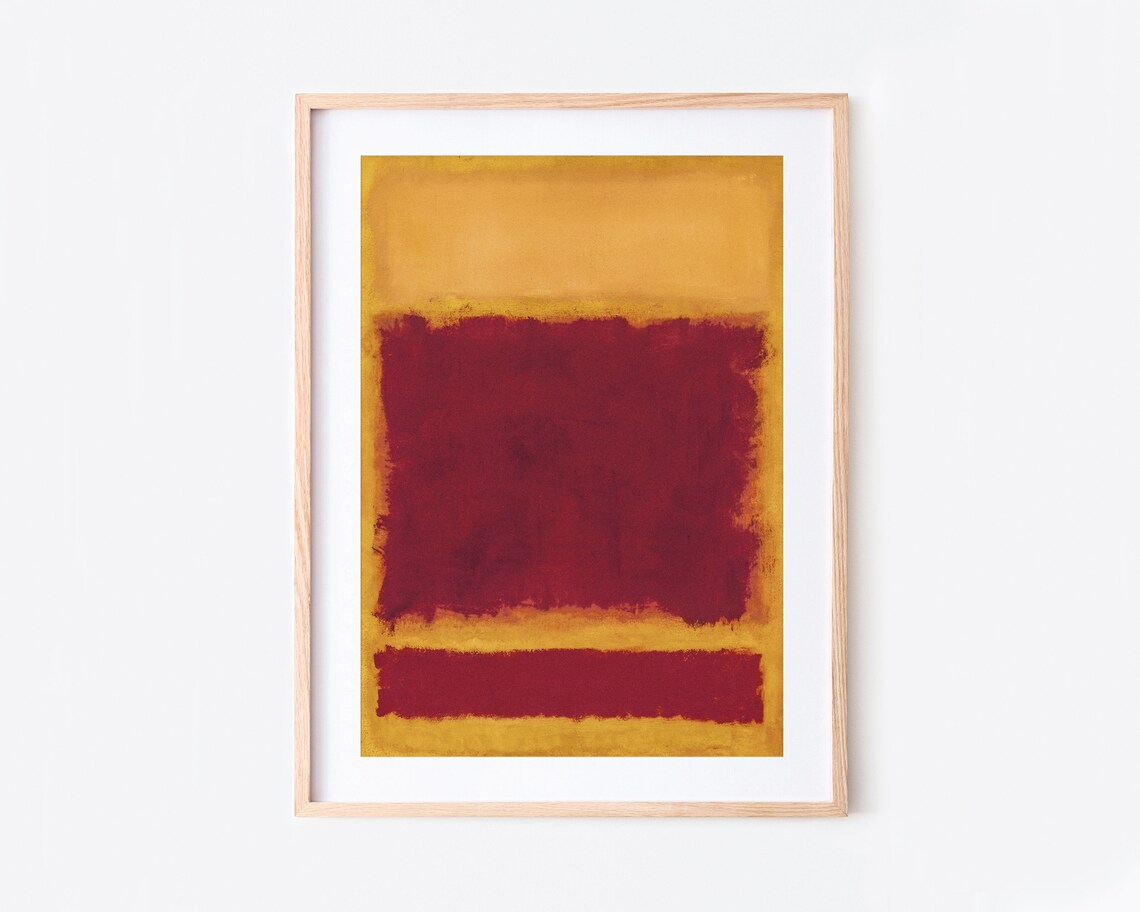 Gold Rothko Mark Rothko Composition 1958 Red Yellow Gold Vintage Poster Art Print ...