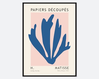 Henri Matisse Cut-Outs Vintage Poster Art Print | Matisse Print, Matisse Poster, Berggruen and Cie, Papiers Decoupes, Botanical Art #M55